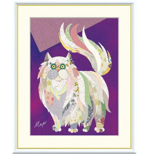 額絵 池田麻耶 ペルシャ猫 f8・f6・f4サイズ ときめきの心 〜猫〜 gk-a5-j3u010(p85) (J3-U010) (代引き不可) 現代アート インテリア