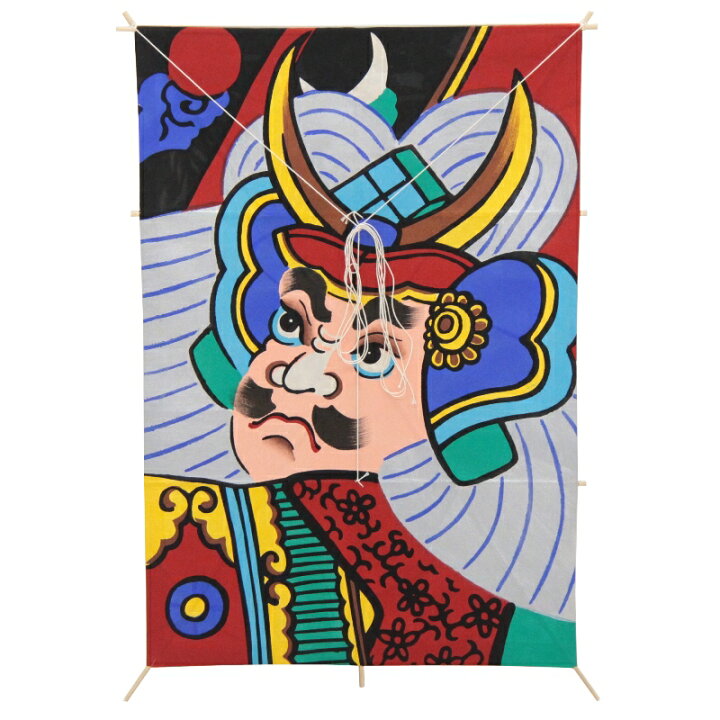 楽天市場 インテリア 手描き 和凧 角凧 武者絵 武田信玄 縦58 横42cm ワ 6ヲ お正月飾り 社人形会館楽天市場店