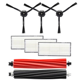 ロボロック S8 Pro Ultra 用 交換パーツ 7点セット 互換品（エアフィルター×3個 / サイドブラシ×3個 / デュアルメインブラシ×1セット）