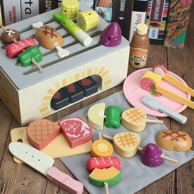 2-7歳 ままごとキッチン おもちゃセット マザーガーデン 木製 おままごと バーベキューセット 食材 知育玩具 誕生日プレゼン 女の子 BBQセット