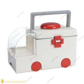 救急車型 救急ボックス 可愛い ピルケース付き 薬収納ボックス 取っ手付き 十字ロック 可動式トレー付き 小物入れ 大容量 おしゃれ 学校