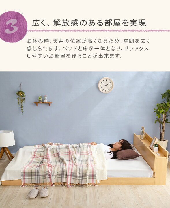 楽天市場】【5と0のつく日はポイントUP!】デザインフロアベッド SD 