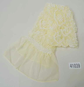 帯揚げ 七五三 女児 女の子 7才 7歳 七才 七歳用 淡い黄色 ナイロン メール便可 新品(株)安田屋 NO41039