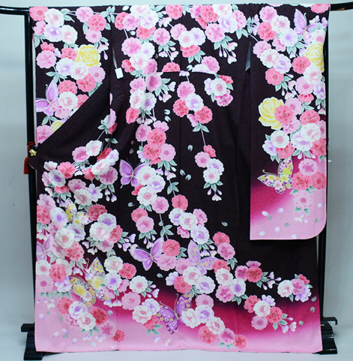 楽天市場】振袖 正絹 着物 単品 仕立て上がり 百花繚乱 ラメ入り 花と 