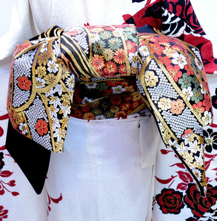 楽天市場 袋帯 正絹 西陣織 花文庫 作り帯 結び帯 着付け不要 新品 株 安田屋 U 安田屋呉服店