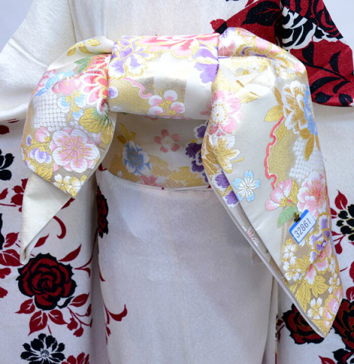 楽天市場 袋帯 正絹 西陣織 花文庫 作り帯 結び帯 着付け不要 新品 株 安田屋 C 安田屋呉服店