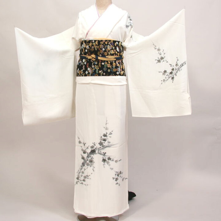 楽天市場】訪問着 正絹 仕立て上がり 手染め 着物単品 白地 新品（株 