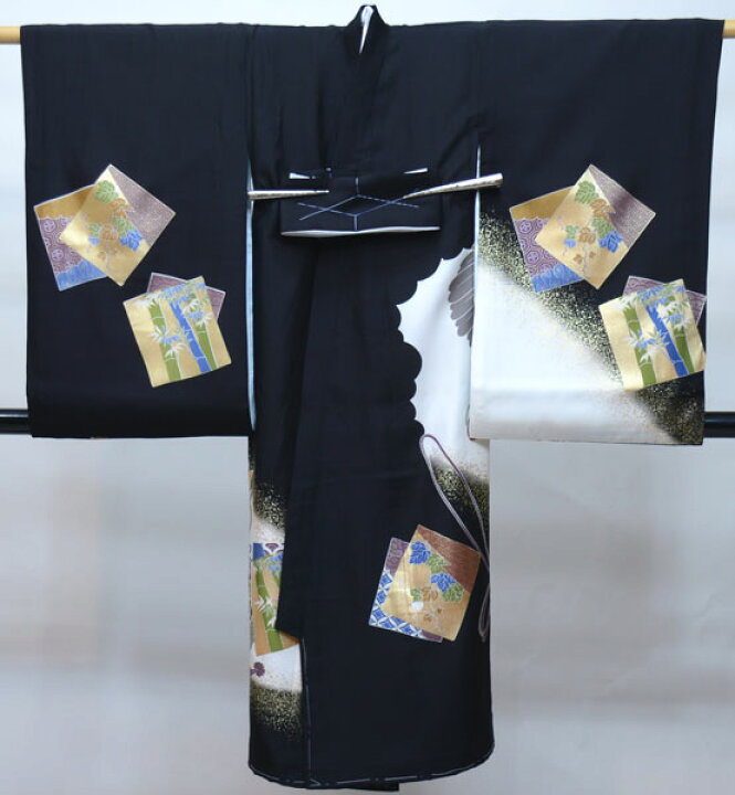 楽天市場】お宮参り 産着 男児 正絹 のしめ 豪華絢爛 金刺繍 黒地 羽二 