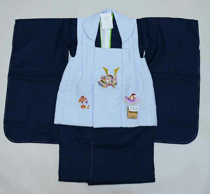 楽天市場】七五三 三歳 男児 被布着物フルセット 刺繍小紋柄 祝着 三才 