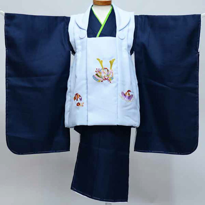 楽天市場】七五三 三歳 男児 被布着物フルセット 刺繍小紋柄 祝着 三才 