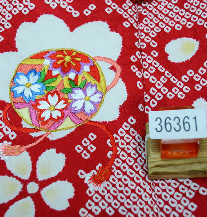 楽天市場】七五三 三歳 女児 被布コート 単品 正絹 総絞り 柄刺繍 陽気 