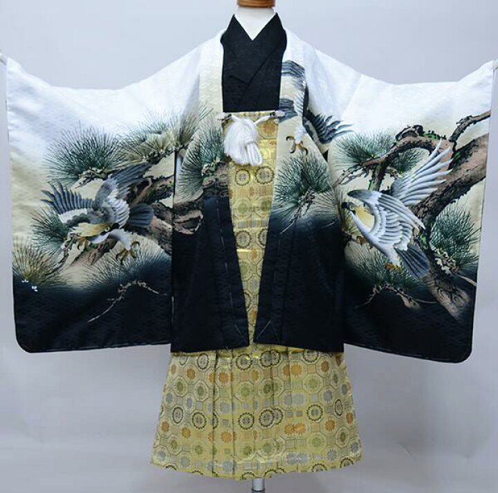 楽天市場】七五三 五歳 男児 羽織袴フルセット 着物 金刺繍 綸子地 