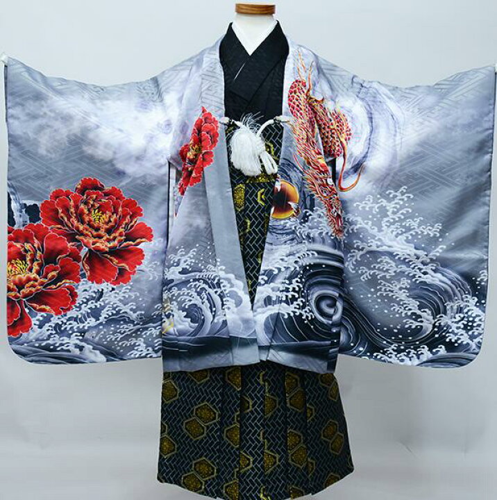 楽天市場】七五三 五歳 男児 羽織袴フルセット 着物 金刺繍 綸子地 