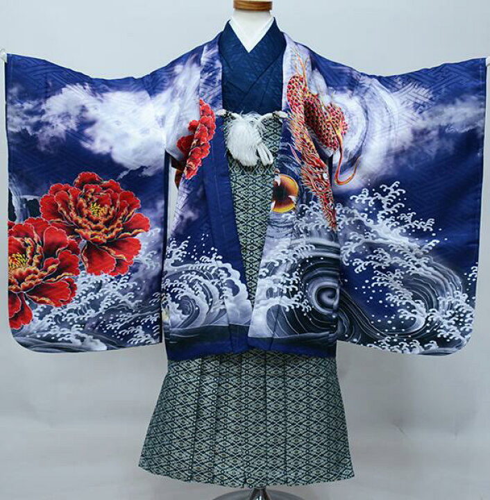 楽天市場】七五三 五歳 男児 羽織袴フルセット 着物 金刺繍 綸子地 
