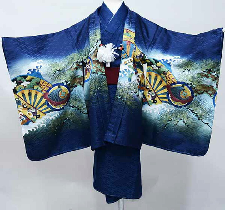 楽天市場】七五三 五歳 男児 羽織・着物・襦袢3点セット 綸子地 金刺繍 