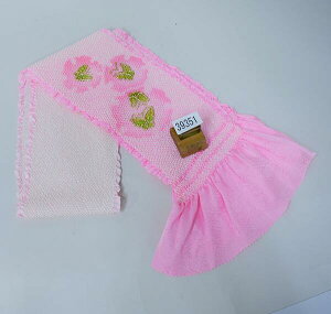 帯揚げ 七五三 女児 女の子 7才 7歳 七才 七歳用 総絞り 絞り染 蝶々 ピンク メール便可 新品(株)安田屋 NO39351