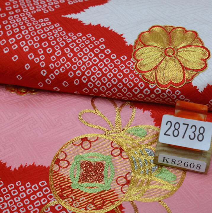 楽天市場】お宮参り産着 女児 女の子 正絹 のしめ 金刺繍 赤色 祝着 
