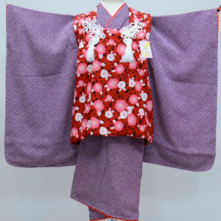 楽天市場】七五三 三歳 女児 被布着物フルセット 日本製 しぼの大きい 
