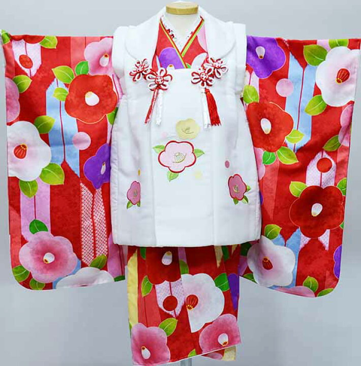 楽天市場】七五三 三歳 女児 女の子 被布着物フルセット 被布に刺繍  