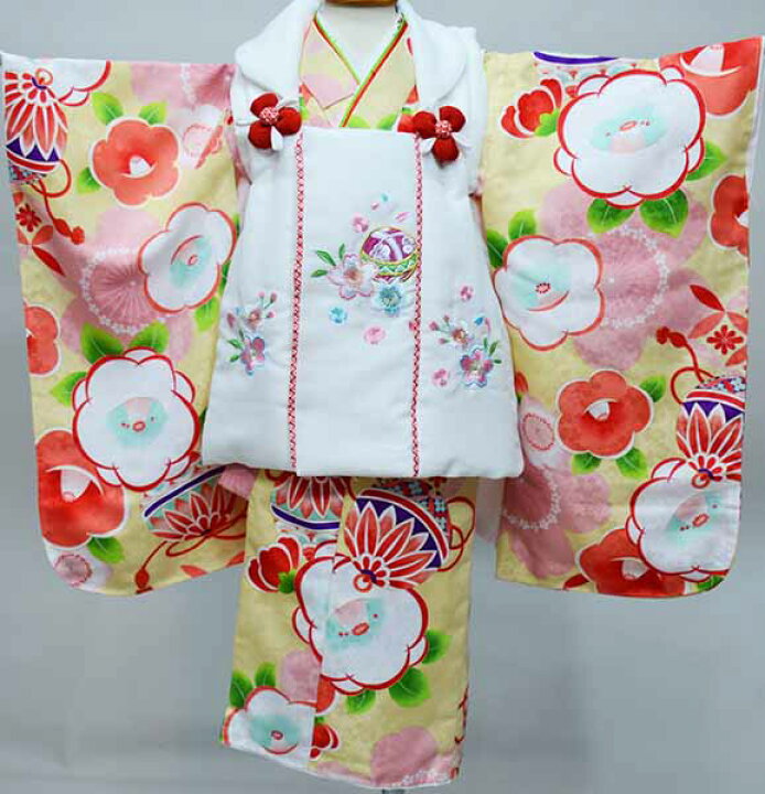 楽天市場】七五三 三歳 女児 女の子 被布着物フルセット 被布に刺繍  