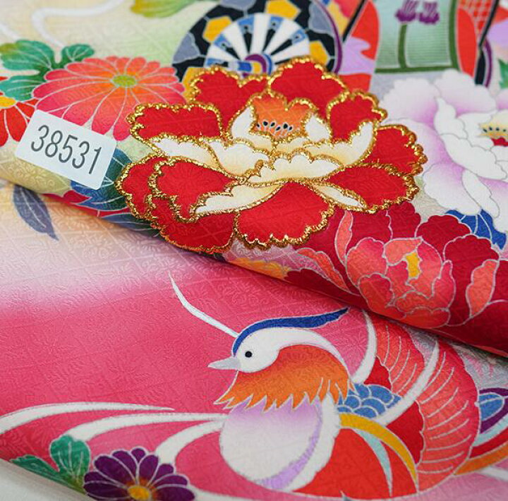 楽天市場】お宮参り産着 女児 女の子 正絹 のしめ 金刺繍 祝着 初着 
