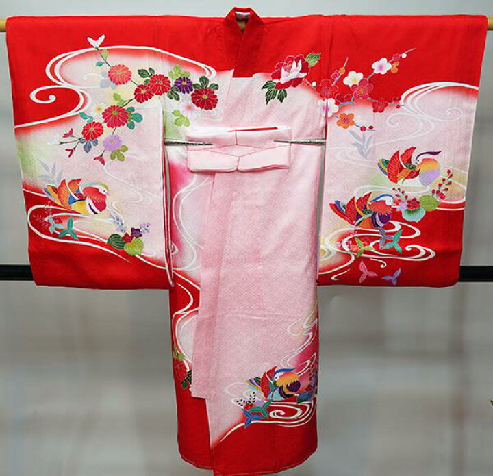 楽天市場】お宮参り産着 女児 女の子 正絹 のしめ 金刺繍 祝着 初着 