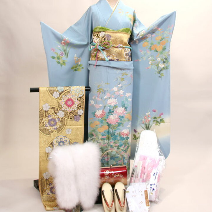 楽天市場】振袖 着物 フルセット 正絹 古典柄 小物まで20点一式すべて 