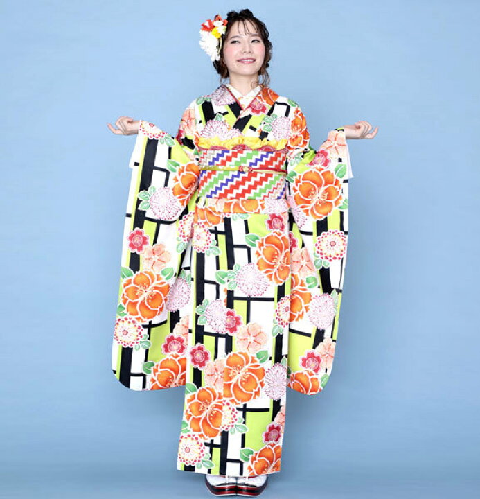 楽天市場】振袖・帯・襦袢 3点セット 和遊日 小紋柄 成人式 新品 （株 