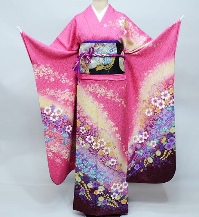 楽天市場】振袖 正絹 着物単品 仕立て上がり 百花繚乱 金駒刺繍 ラメ 