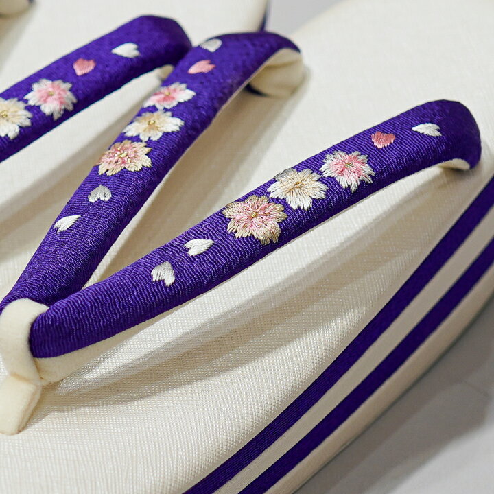楽天市場】草履 ヒール高 4枚芯 4段 刺繍鼻緒 桜 フリーサイズ 24cm  