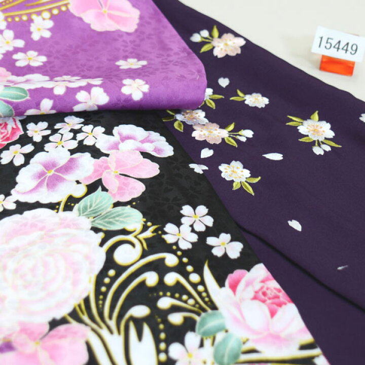 楽天市場】着物袴セット ジュニア用へ直し135cm〜143cm 百花繚乱 卒業  