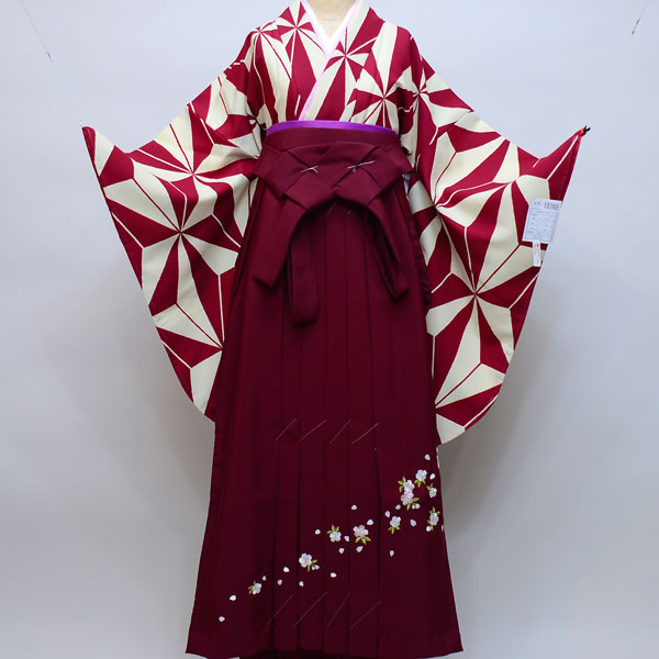 楽天市場】二尺袖着物袴フルセット 幾何学模様 着物生地は日本製 縫製 