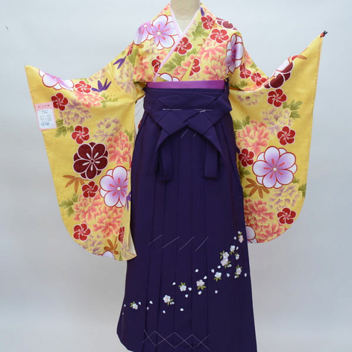 楽天市場】着物袴セット ジュニア用へ直し 144cm〜150cm 黄色 豪華絢爛  