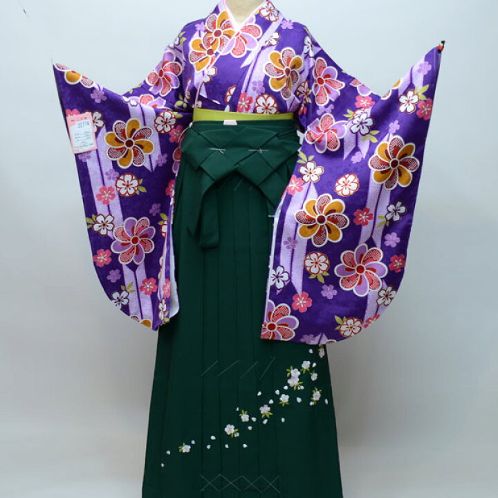 二尺袖 着物 袴フルセット 豪華絢爛 黄色 袴変更可能 卒業式にどうぞ 
