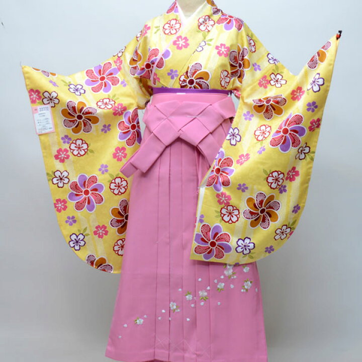 楽天市場】着物袴セット ジュニア用へ直し 144cm〜150cm 黄色 豪華絢爛  