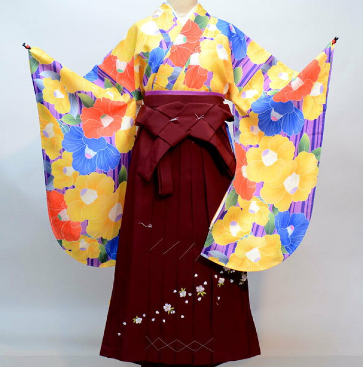 楽天市場】二尺袖 着物 袴フルセット 千紫万紅 袴変更可能 着物丈は 