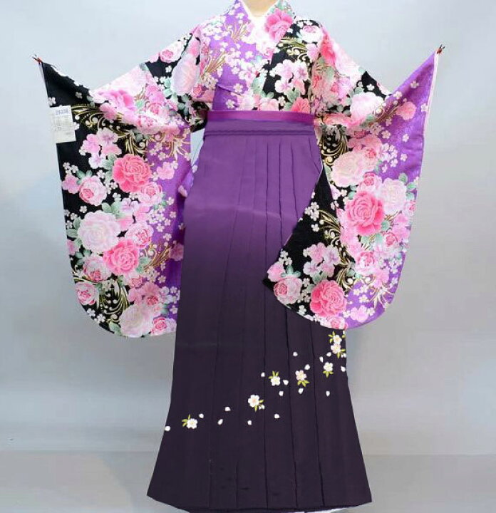 楽天市場】着物袴セット ジュニア用へ直し144cm〜150cm 百花繚乱 刺繍 