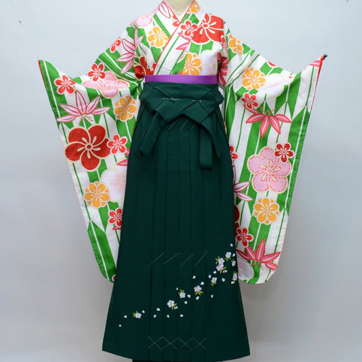 楽天市場】着物袴セット ジュニア用へ直し 144cm〜150cm 花ひめ 黄緑色 