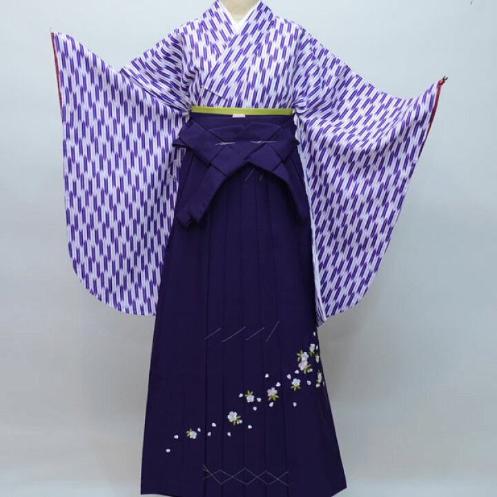楽天市場】着物袴セット ジュニア用へ直し 144cm〜150cm 矢羽柄 紫色 