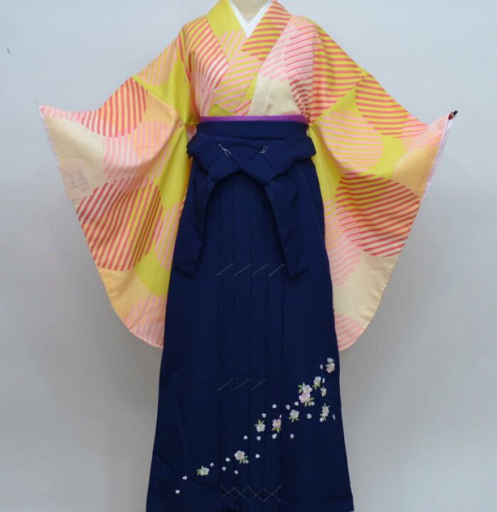二尺袖着物袴フルセット 長襦袢も含む 無地袴 百花繚乱 袴セット 袴 