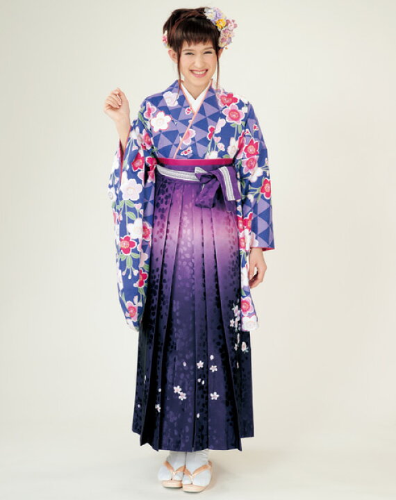 楽天市場】着物袴セット ジュニア用へ直し 女児 紫色 アッシュ エル H  