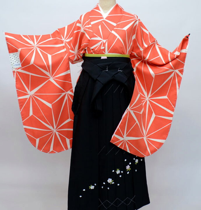 楽天市場】着物袴セット ジュニア用へ直し135cm〜143cm ANEN 麻の葉 
