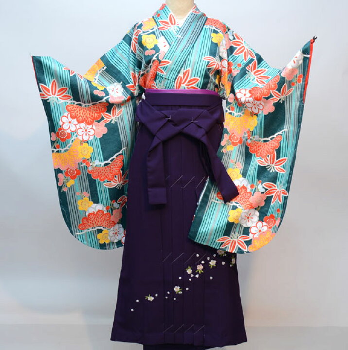 楽天市場】二尺袖 着物 袴フルセット 百花繚乱 袴変更可能 着物丈は 