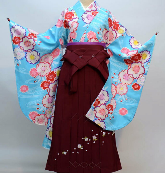 二尺袖 着物 袴 フルセット 百花斉放 着物丈はショート丈 備わる