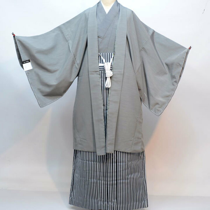 楽天市場】羽織 袴セット 紋付 袷 グレー 男性用 Lサイズ 適合身長171 