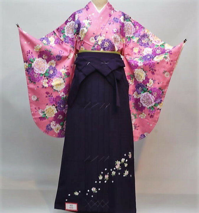 楽天市場】着物袴セット ジュニア用へ直し135cm〜143cm 百花繚乱 袴  