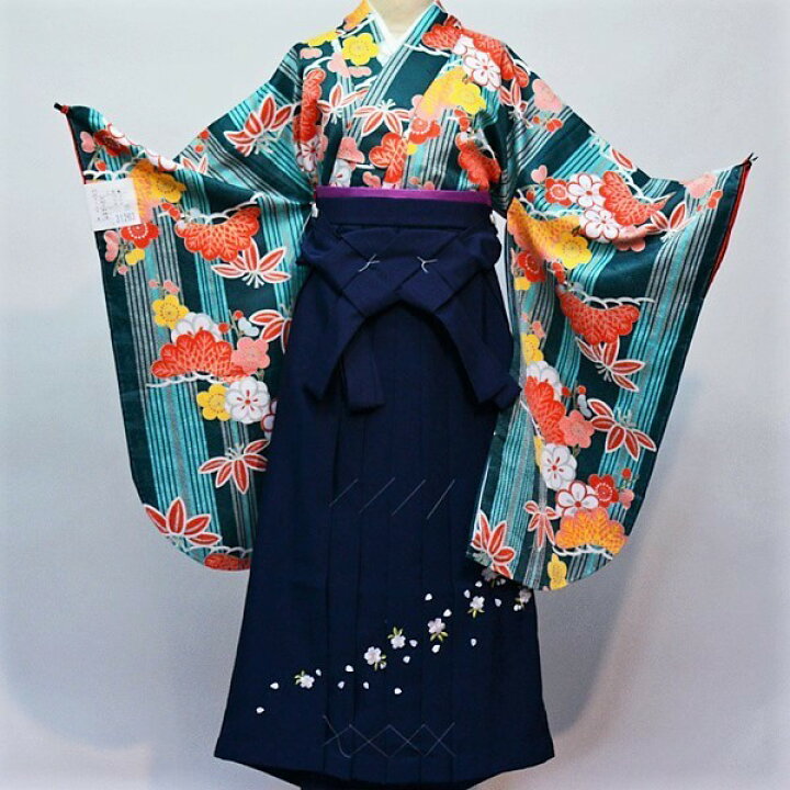 楽天市場】二尺袖 着物 袴フルセット 百花斉放 袴変更可能 着物丈は 