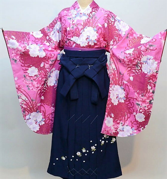 二尺袖 着物 袴フルセット 百花斉放 袴変更可能 卒業式 新品 （株 