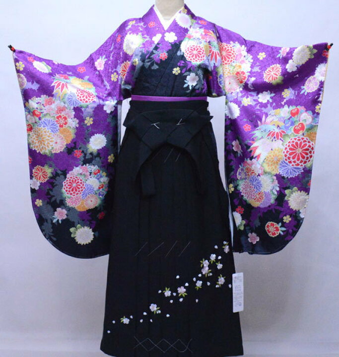 楽天市場】着物袴セット ジュニア用へ直し 135cm〜143cm 絵羽柄 A 