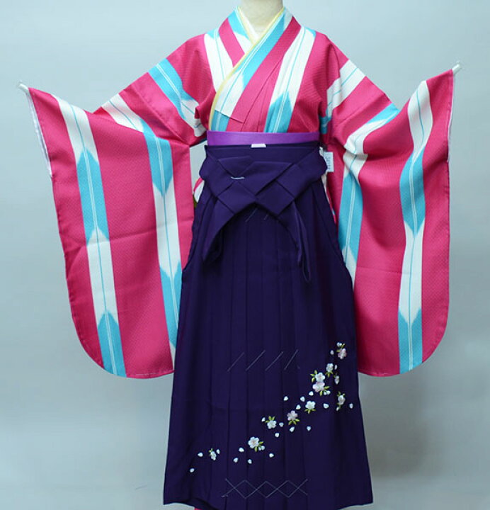 二尺袖 着物袴フルセット 百花斉放 袴変更可能 新品（株）安田屋  